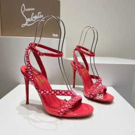Christian Louboutin Mafaldina Αιχμές Σανδάλια 100mm Patent Leather Rose