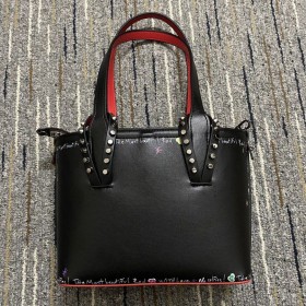 Christian Louboutin Μικρό Cabata Αυτοκρατορία Ακίδα Studded Leather Tote Τσάντα Μαύρη
