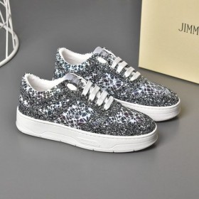 Jimmy Choo Χαβάη F Χαμηλά Τοπ Πάνινα Παπούτσια Ασημί