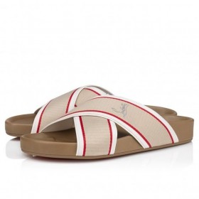 Christian Louboutin Hot Σταυρό Bizz Μουλάρια Κορδέλα Και Δέρμα Nappa Saharienne Παπούτσια CL