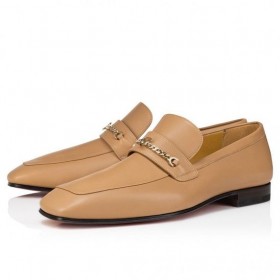 Christian Louboutin Mj Moc Παπούτσια Άνδρες Δέρμα Μοσχαριού Cuoio Christian Louboutin Παπούτσια