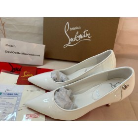 Christian Louboutin Αντλίες Σπορ Κέιτ δίπλωμα Ευρεσιτεχνίας Μοσχάρι 85mm Bianco/lin Bianco Παπούτσια
