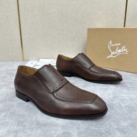 Christian Louboutin Lafitte On Oxford Calf Leather Brown