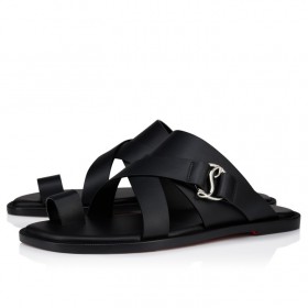 Christian Louboutin Mooncross Mules Calf Leather Black