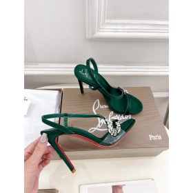 Christian Louboutin Rosalie Red Carpet 100 Mm Pumps Crepe Satin Green